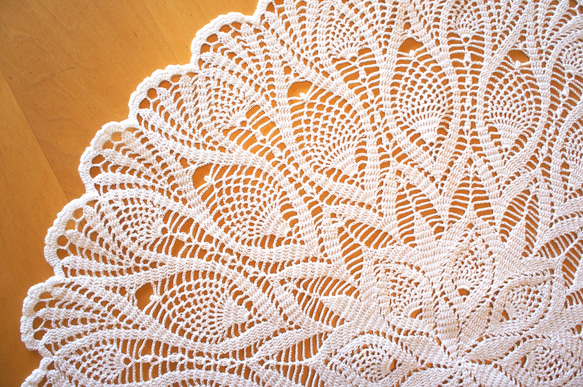 No.120【再販】パイナップル編みテーブルセンタードイリー テーブル