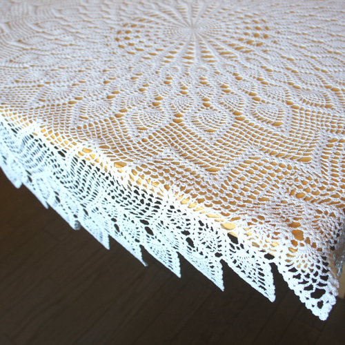 No.122【再販】ハンドメイド♡レース編み テーブルクロス【110