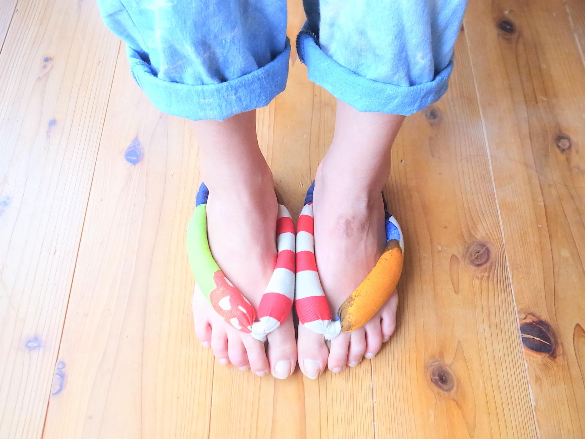 布ぞうり/ぬのっパ】ガーリーチェリービーチ