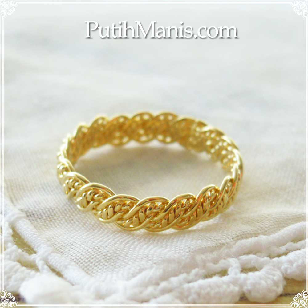 三つ編みリング・ゴールド(r-16-g)