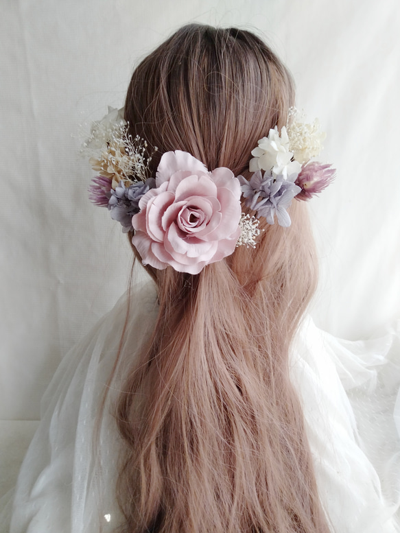 髪飾り 結婚式 成人式 卒園式 薔薇 可愛い ローズ ヘアアクセサリー 髪飾り 赤薔薇 結婚式 成人式 卒業式 美女と野獣 ヘア