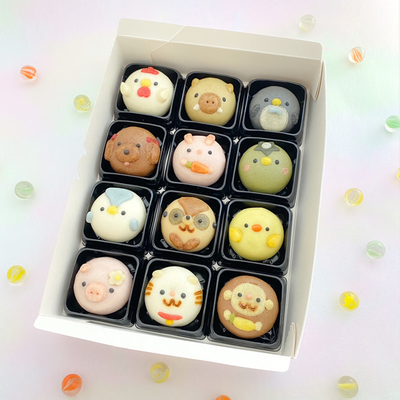 お菓子どうぶつ園まんじゅう選べる箱詰め１２個入 3枚目の画像