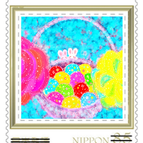 うさぎの85円切手シリーズ10枚セット❀チョコがけハート切手追加 封筒