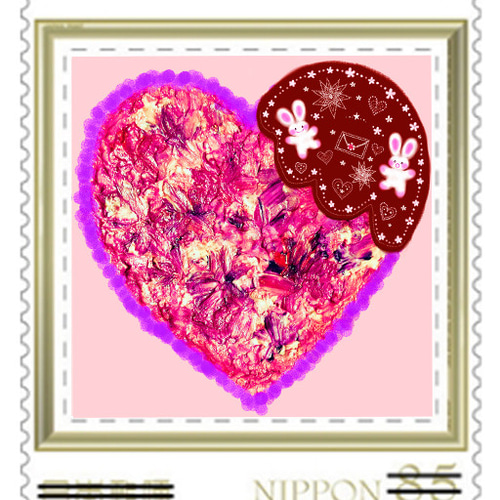 うさぎの85円切手シリーズ10枚セット❀チョコがけハート切手追加 封筒