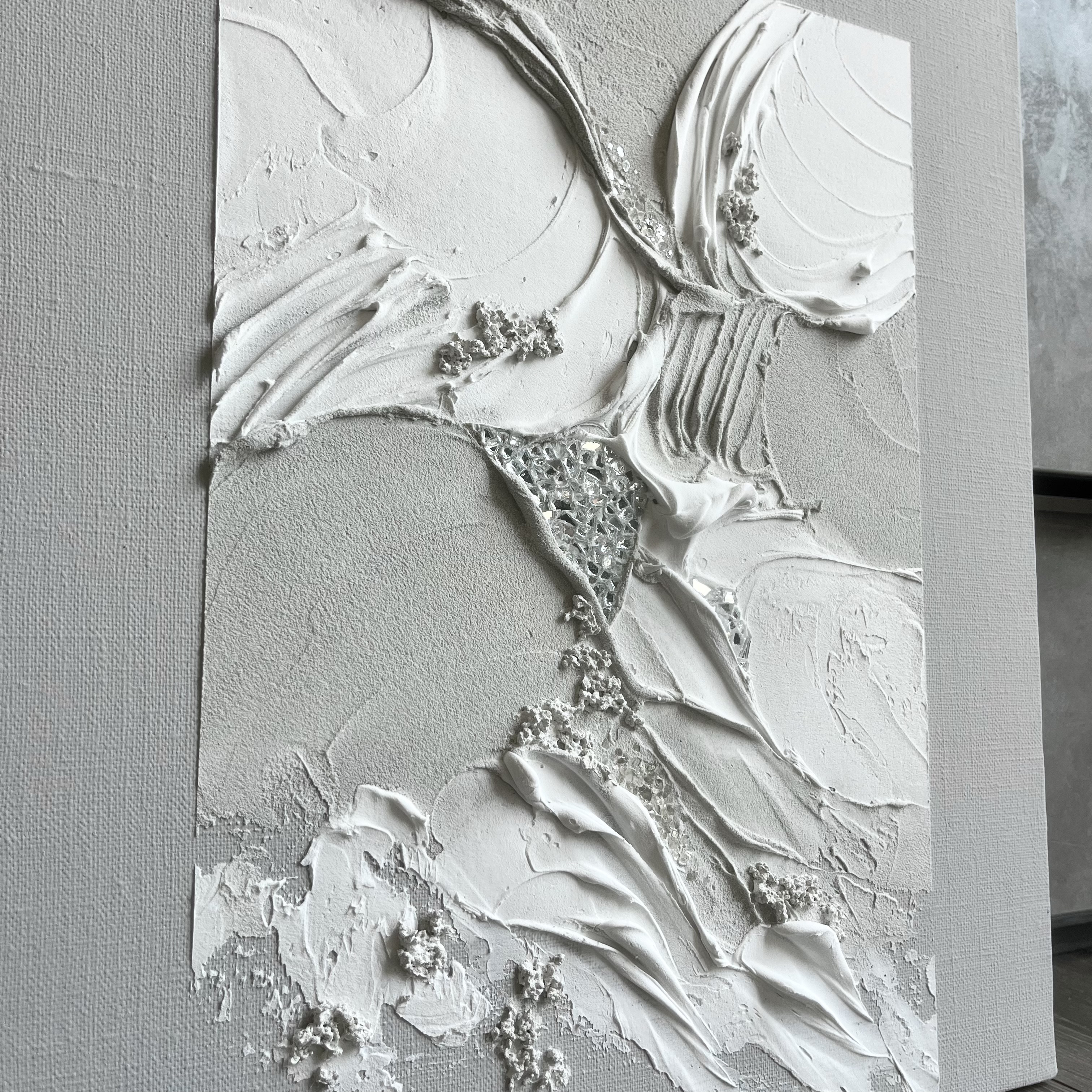 現代アート 45.5×38㎝ テクスチャーアート 大きめ モダン
