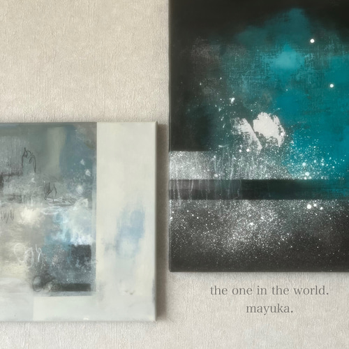 現代アート 45.5×38㎝ テクスチャーアート 大きめ モダン