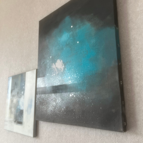 現代アート 45.5×38㎝ テクスチャーアート 大きめ モダン