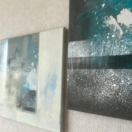 現代アート 45.5×38㎝ テクスチャーアート 大きめ モダン