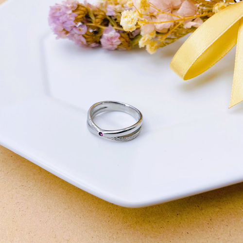 Hauʻoli*ring】お守りリング 幸福 幸せ 誕生石 ハワイアンジュエリー