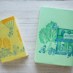 ＊送料込み＊複数ご注文で1枚サービス！紙のブックカバー　ブライトイエロー　2枚入り 8枚目の画像