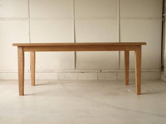 ダイニングテーブル 無垢 引出４杯 モミの木 横180ｃｍ 無垢板 024 宮崎 無垢家具 モミの木家具 4枚目の画像
