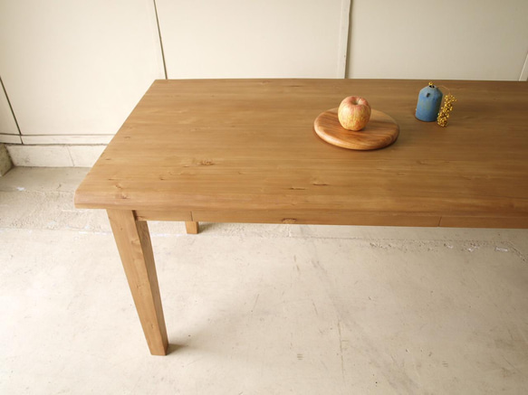 ダイニングテーブル 無垢 引出４杯 モミの木 横180ｃｍ 無垢板 024 宮崎 無垢家具 モミの木家具 10枚目の画像