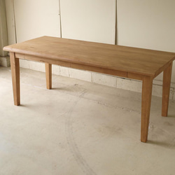 ダイニングテーブル 無垢 引出４杯 モミの木 横180ｃｍ 無垢板 024 宮崎 無垢家具 モミの木家具 8枚目の画像