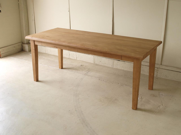 ダイニングテーブル 無垢 引出４杯 モミの木 横180ｃｍ 無垢板 024 宮崎 無垢家具 モミの木家具 8枚目の画像