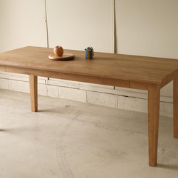 ダイニングテーブル 無垢 引出４杯 モミの木 横180ｃｍ 無垢板 024 宮崎 無垢家具 モミの木家具 3枚目の画像