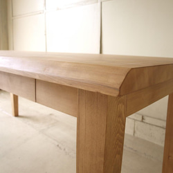 ダイニングテーブル 無垢 引出４杯 モミの木 横180ｃｍ 無垢板 024 宮崎 無垢家具 モミの木家具 7枚目の画像
