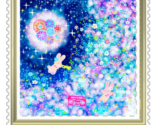 うさぎの85円切手シリーズ10枚セット❀ レターセット ゆきのれなこ