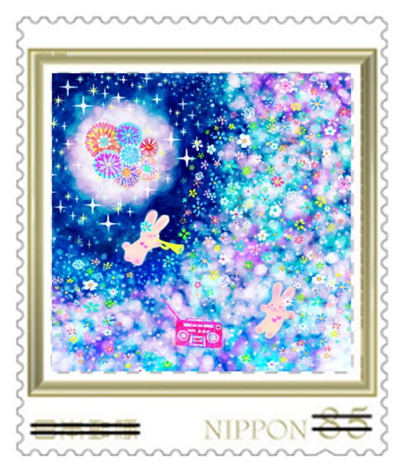 うさぎの85円切手シリーズ10枚セット❀ レターセット ゆきのれなこ