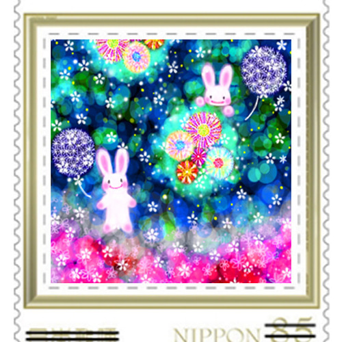 うさぎの85円切手シリーズ10枚セット❀ レターセット ゆきのれなこ
