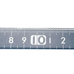 ucg55【2M】幅約1.0mm/線径約0.5mm シルバー 真鍮 切り売りチェーン 4枚目の画像