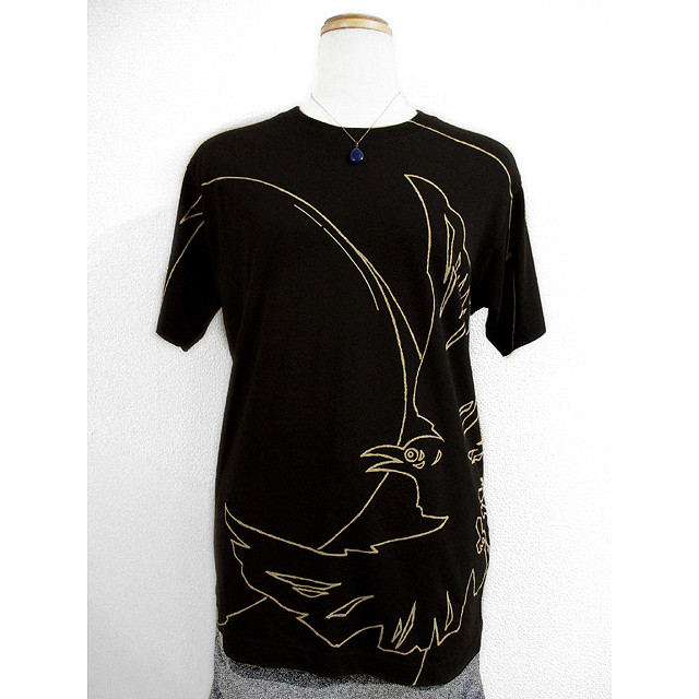 半袖Ｔシャツ（ラウンドネック）（やたがらす）（黒色）