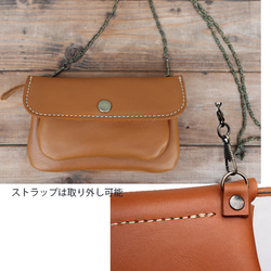 2層の革長財布/かわいいレザー財布/ブラウン/Beko Leather Studio/2sou-camel 4枚目の画像