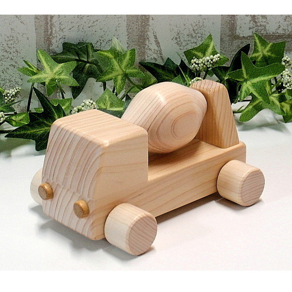 238新品・未使用　木のおもちゃ　手作り木製自動車 バス　木製玩具　乗用玩具 おもちゃ 知育 玩具 乗り物 乗用玩具 乗用バス バス 木製 日本製