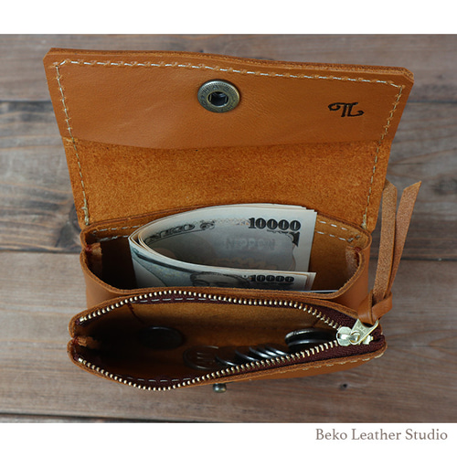 かわいい革の財布/ハンドメイドのコンパクトな財布/miru-ca その他ミニ