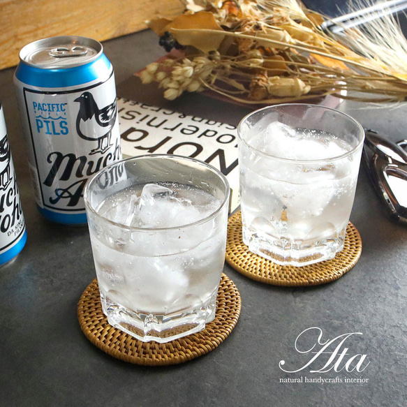 ◆翌日出荷◆【２枚セット】休憩タイムがワンランクアップするコースター２枚セット♪◆Ａ１２ 1枚目の画像