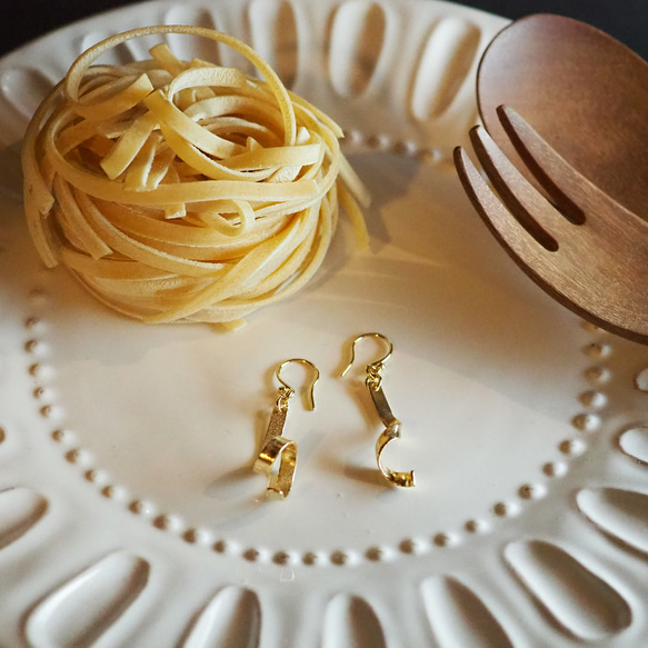 Pasta／フェットチーネのピアス 9枚目の画像