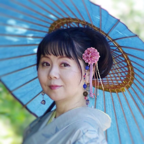 成人式 結婚式 浴衣 髪飾り かんざし 花 白 揺れる 大正ロマン