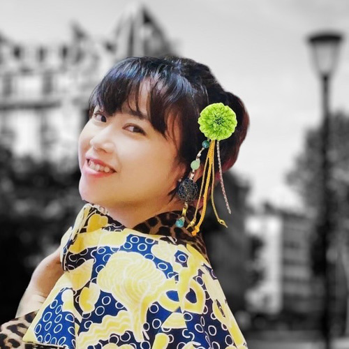 成人式 結婚式 浴衣 髪飾り かんざし 花 白 揺れる 大正ロマン