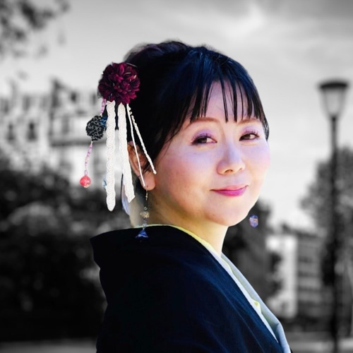 成人式 結婚式 浴衣 髪飾り かんざし 花 白 揺れる 大正ロマン