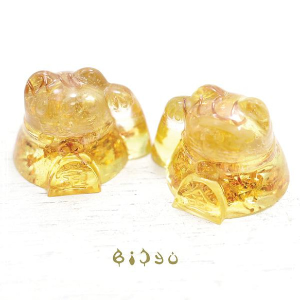 毘殊 招き猫のオルゴナイト《2個セット》 de-15-bj-191cc その他