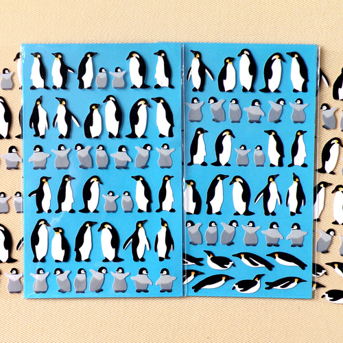 皇帝ペンギンシール【ミニサイズ】＊2枚組＊ シール 米青三口