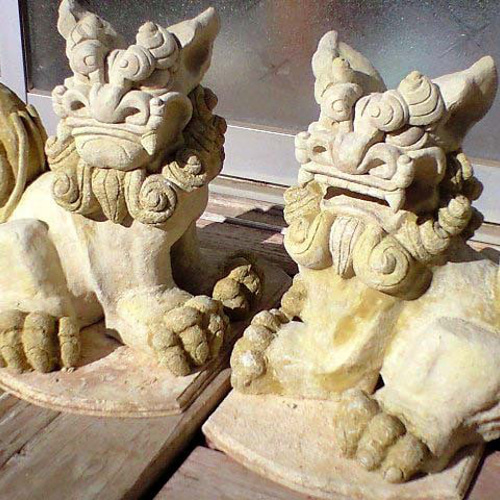 受注製作）「漆喰大型大立シーサー」伝統と現代の調和を目指して