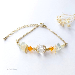 甘夏  ★天然石ブレスレット ♪ 358 甘夏 ☆天然石ブレスレット ♪ 358 甘夏 様専用 ☆天然石ブレスレット