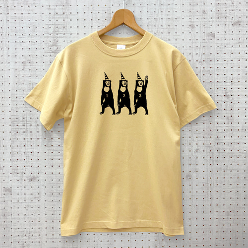 サーカス マレー熊さん メンズ Tシャツ ナチュラル ベージュ tシャツ