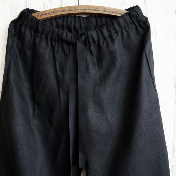 [M-2L/3L-5L/尺寸可供選擇] [4種顏色] 寬鬆亞麻褲 日本製造 也接受小訂單！ 第8張的照片