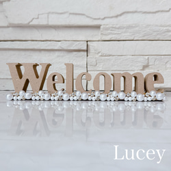 パールフラワーイニシャルオブジェ ウェルカムボード Lucey 通販