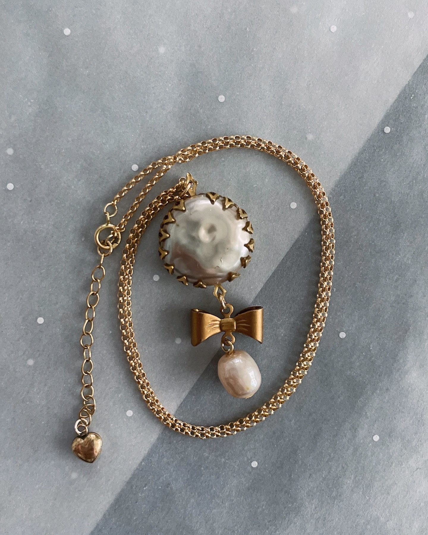 ドゥー購入★定価25万★ミリアムハスケルバロックパール花ヴィンテージネックレス