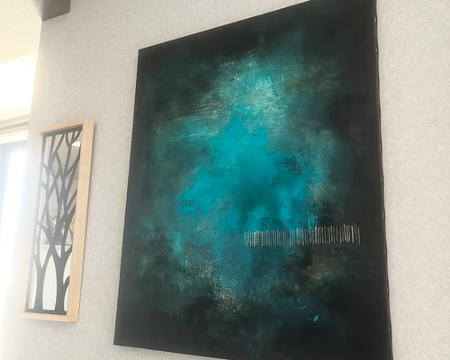 現代アート 80×65㎝ 大きめ モダン 絵画 原画 抽象画 アート