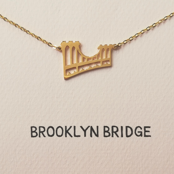 ニューヨークシリーズ “Brooklyn Bridge(ブルックリン橋)” ネックレス 3枚目の画像