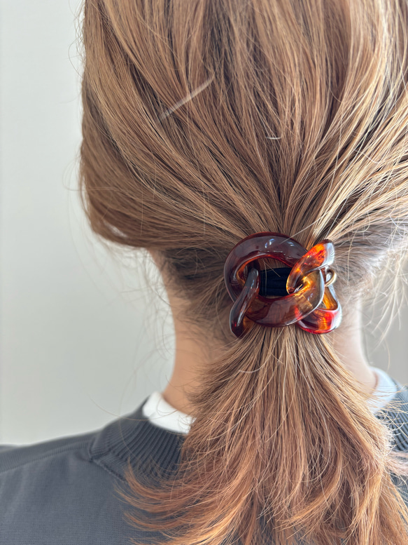 【精選】亮面玳瑁髮圈 第4張的照片