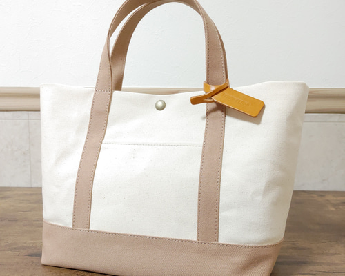 帆布トートバッグ M 生成り×シナモン トートバッグ BraveryField