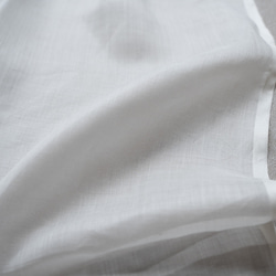 フラットひだ無し　軽くて薄い透明感のある麻のレースカーテン　01ホワイト　自然素材　ナチュラル　麻100％ 5枚目の画像