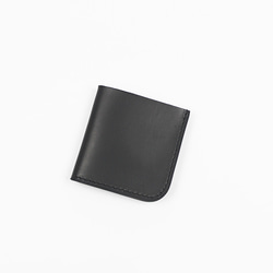 LANSUI DESIGN 名入れ対応 ヌメ革手作り手縫い シンプル 二つ折り財布 1枚目の画像