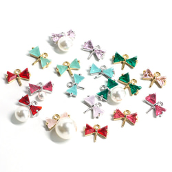 Mint Ribbon charm Polished Gold -Plated - 2 Pieces 第6張的照片