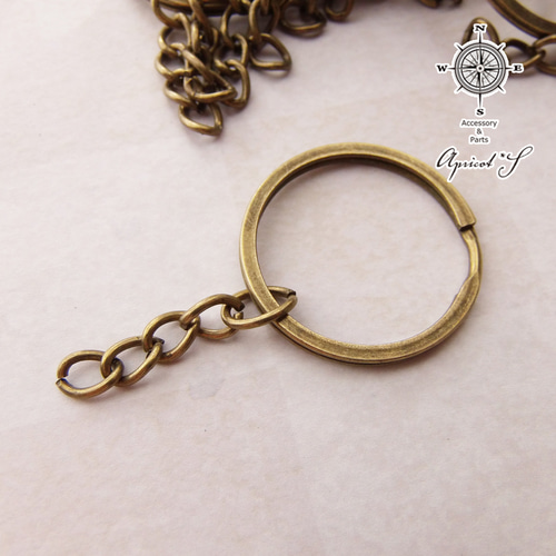 10個セット】 キーホルダー パーツ 金具( 真鍮古美 10個セット】 キーホルダー パーツ 金具( 真鍮古美