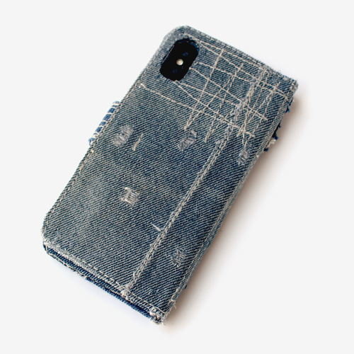 デニム手帳型ケース_Jupiter19 - iPhone Air, 17ProMAXほか全機種対応